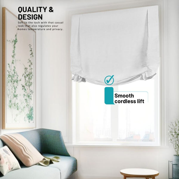 Chicology Roman Shades - Light Filtering Relaxed Tulip