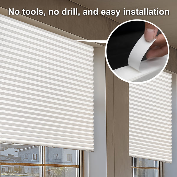 Chicology Temporary Shades – Light Filtering Cut-to-Width Pleated Material