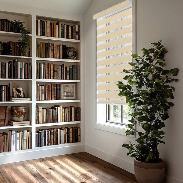 Chicology Zebra Shades – Room Darkening Dual Layer Pearl