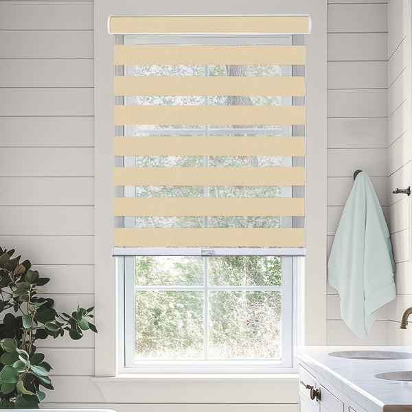 chicology Zebra Shades – Room Darkening Dual Layer Pearl