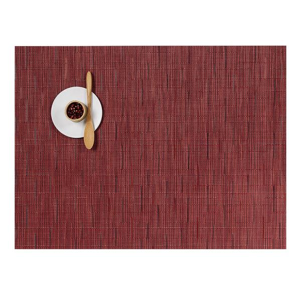 Chilewich Bamboo Placemats - Cranberry Placemats Cranberry