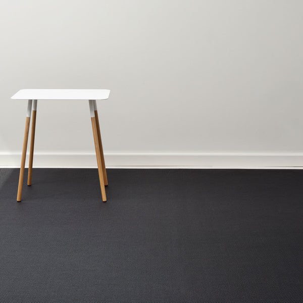 Chilewich Basketweave Rugs - Black Woven Floor Mat Black