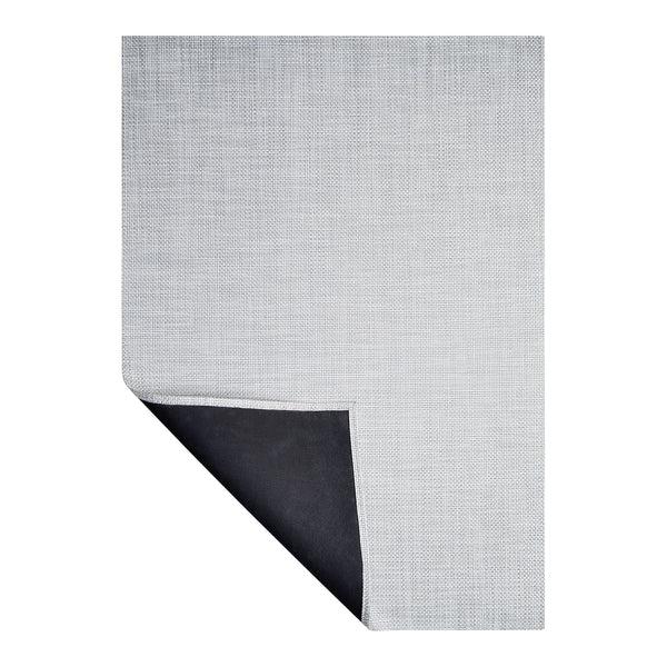 Chilewich Basketweave Rugs - White/Silver Woven Floor Mat White/silver