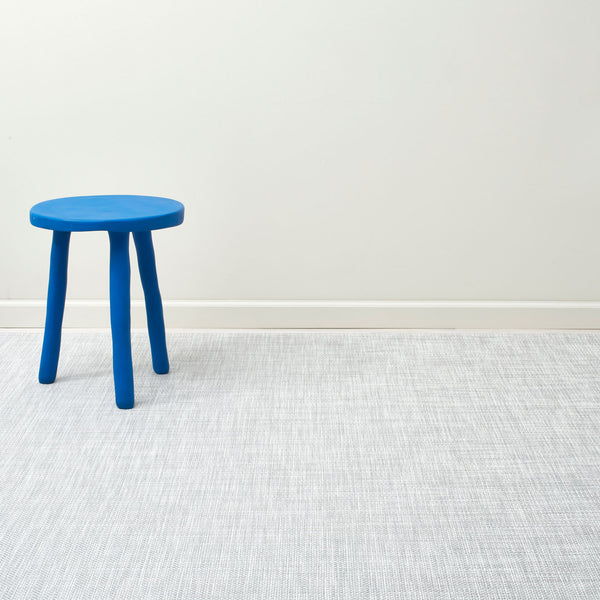 Chilewich Basketweave Rugs - White/Silver Woven Floor Mat White/silver