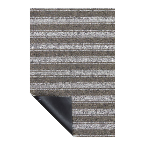Chilewich Boardwalk Stripe Shag Mats - Walnut Shag Mats Walnut