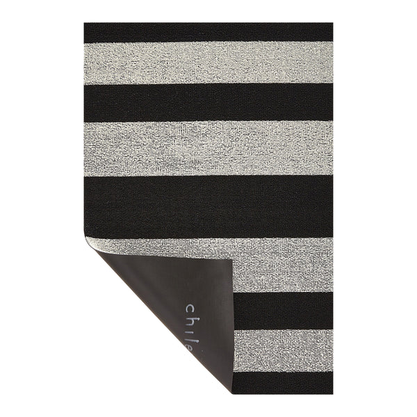 Chilewich Bold Stripe Shag Mats Shag Mats Black White