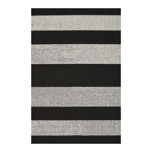 chilewich Bold Stripe Shag Mats Shag Mats Black white