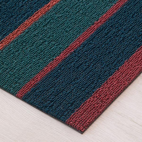 Chilewich Bolt Stripe Shag Mats - Raspberry Shag Mats Raspberry