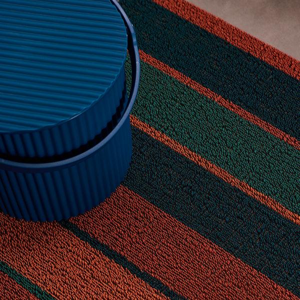 Chilewich Bolt Stripe Shag Mats - Raspberry Shag Mats Raspberry