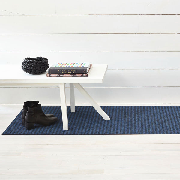 Chilewich Breton Stripe Shag Mats Shag Mats Blueberry