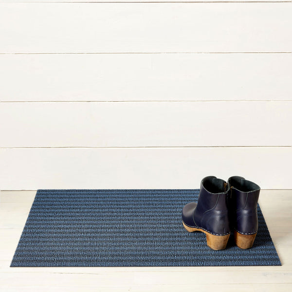 Chilewich Breton Stripe Shag Mats Shag Mats Blueberry
