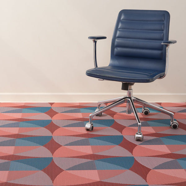 Chilewich Canopy Rugs - Raspberry Woven Floor Mat Raspberry