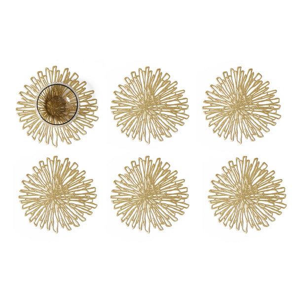chilewich Bloom Coasters - Gilded Coasters