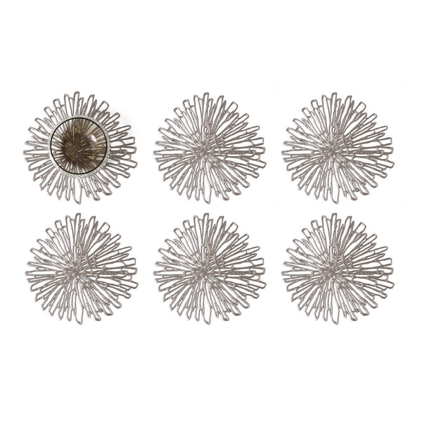 chilewich Bloom Coasters - Gunmetal Coasters
