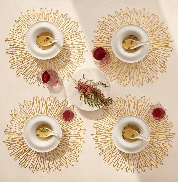 Chilewich Bloom Placemats Placemats Champagne