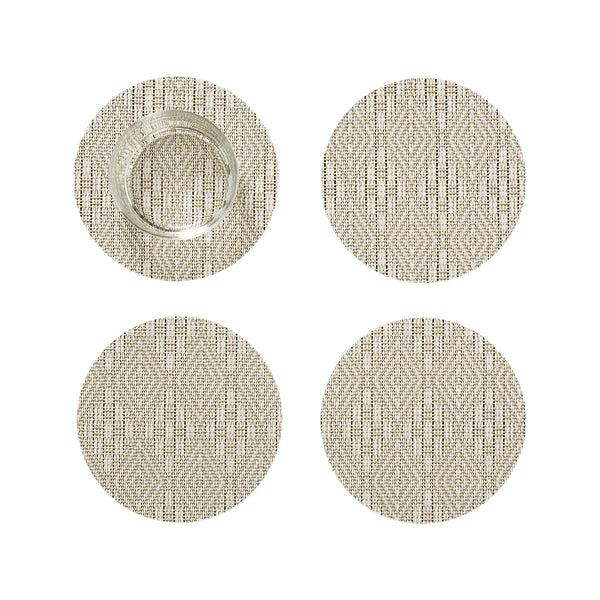 chilewich Boxwood Coasters - Flax Coasters