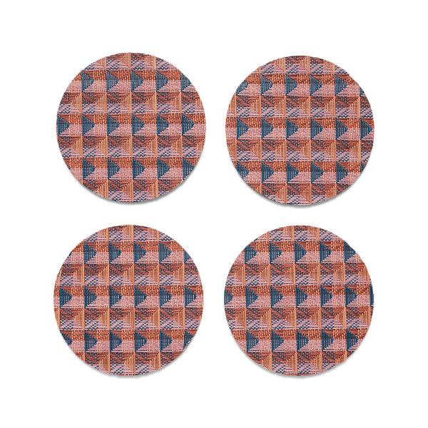 Chilewich Crane Coasters - Raspberry Coasters