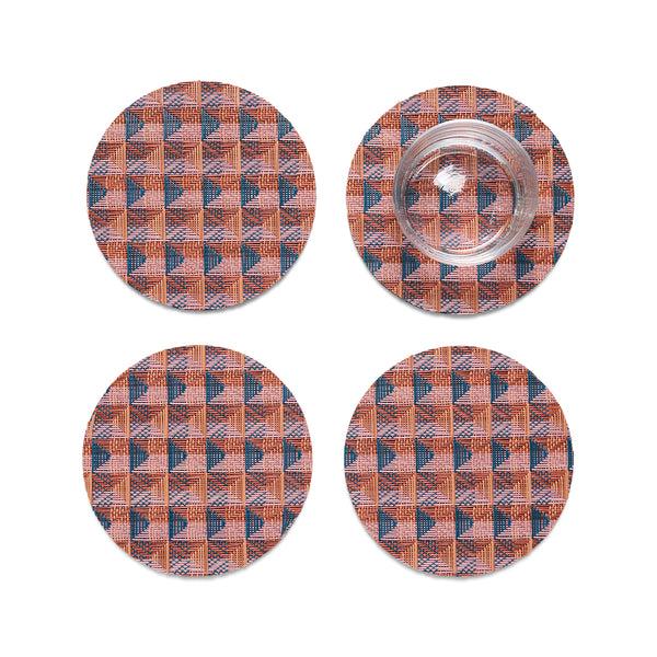 chilewich Crane Coasters - Raspberry Coasters