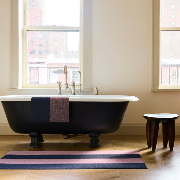 Chilewich Duo Stripe Shag Mats Shag Mats Berry