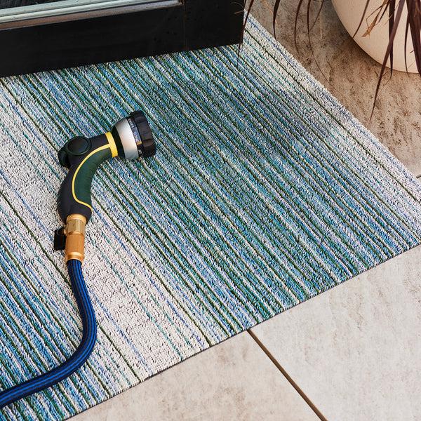 Chilewich Fade Stripe Shag Mats Shag Mats Lagoon