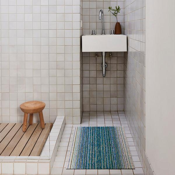 Chilewich Fade Stripe Shag Mats Shag Mats Lagoon