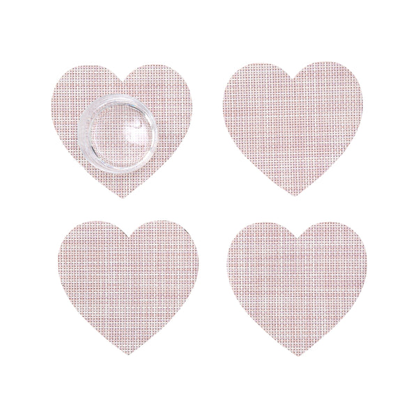 chilewich Heart Coasters - Blush Coasters