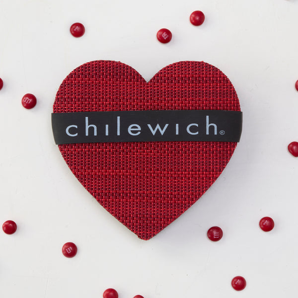 Chilewich Heart Coasters - Cherry Coasters