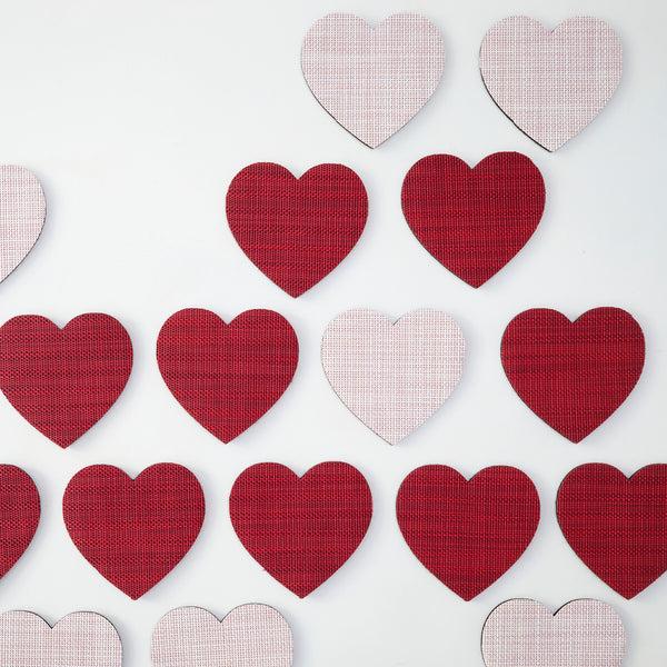 Chilewich Heart Coasters - Cherry Coasters