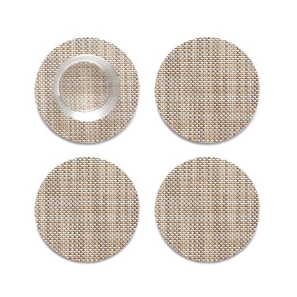chilewich Mini Basketweave Coasters - Linen Coasters