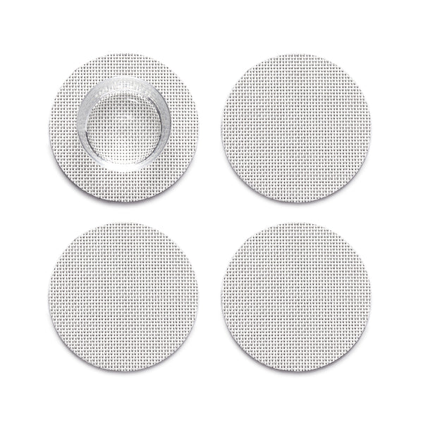 chilewich Mini Basketweave Coasters - White Coasters