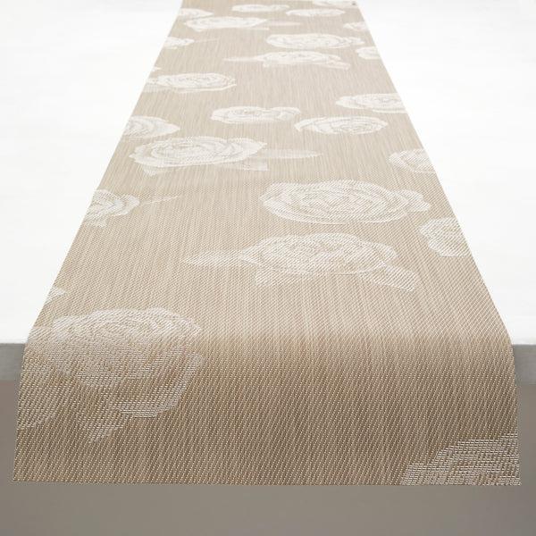 Chilewich Rosette Table Runners - Flax Table Runners