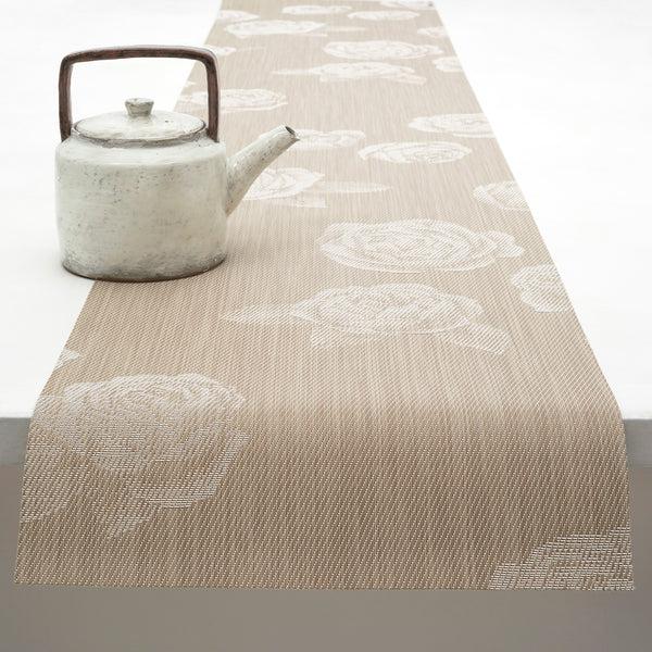chilewich Rosette Table Runners - Flax Table Runners