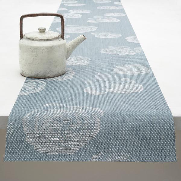 chilewich Rosette Table Runners - Sea Table Runners