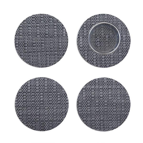 chilewich Thatch Coasters Coasters Pewter