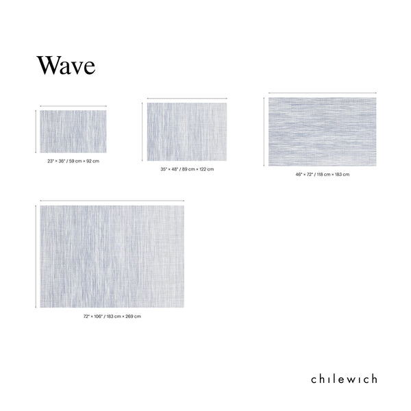 Chilewich Wave Rugs Woven Floor Mat Blue