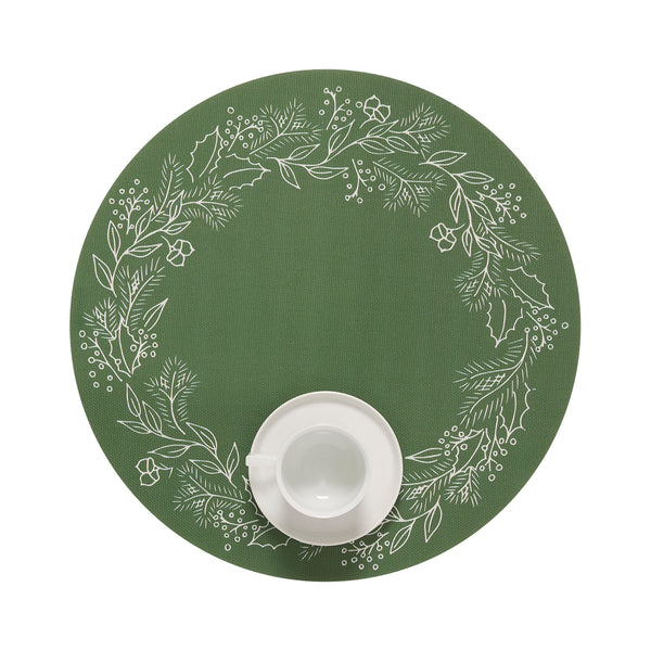 chilewich Wreath Placemats - Elm Placemats Elm