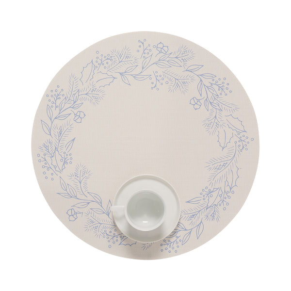 chilewich Wreath Placemats - Frost Placemats Frost