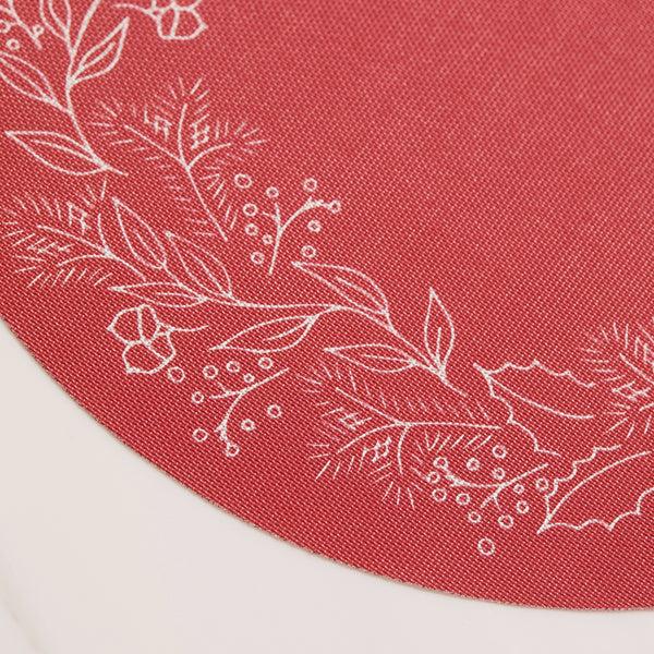 Chilewich Wreath Placemats Placemats Crimson