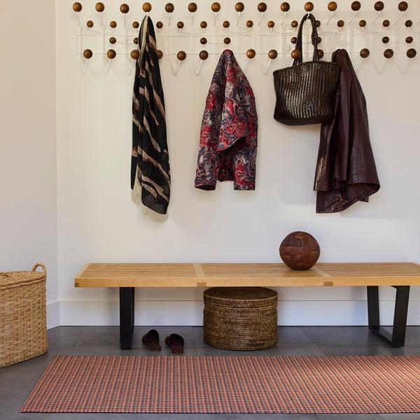 Chilewich Crane Rugs - Raspberry Woven Floor Mat Raspberry