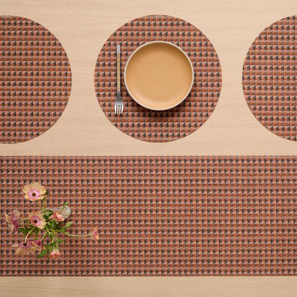 Chilewich Crane Table Runners - Raspberry Table Runners