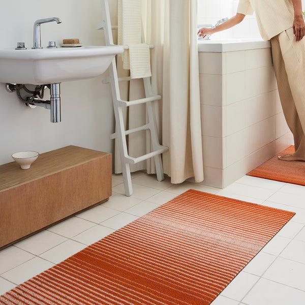 Chilewich Domino Stripe Shag Mats Shag Mats Apricot