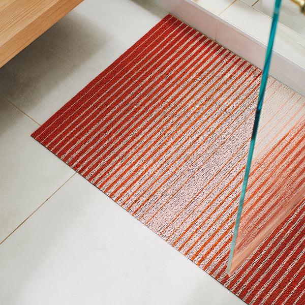 Chilewich Domino Stripe Shag Mats Shag Mats Apricot