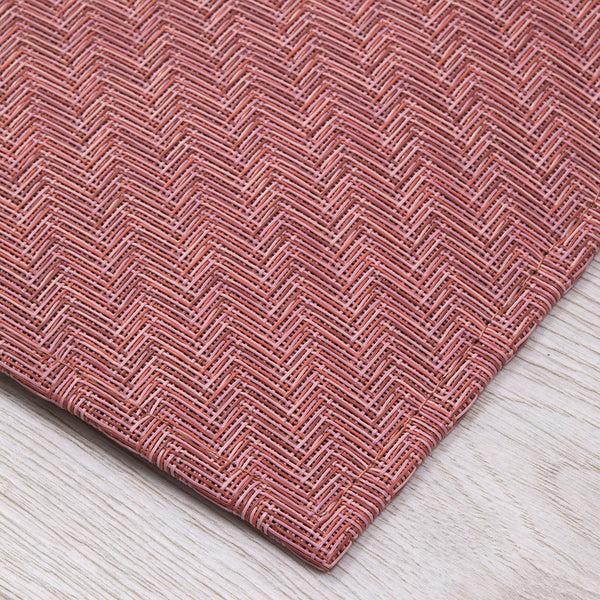 Chilewich Foxtail Rugs - Raspberry Woven Floor Mat Raspberry