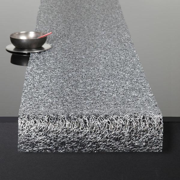 chilewich Metallic Lace Table Runners - Silver Table Runners
