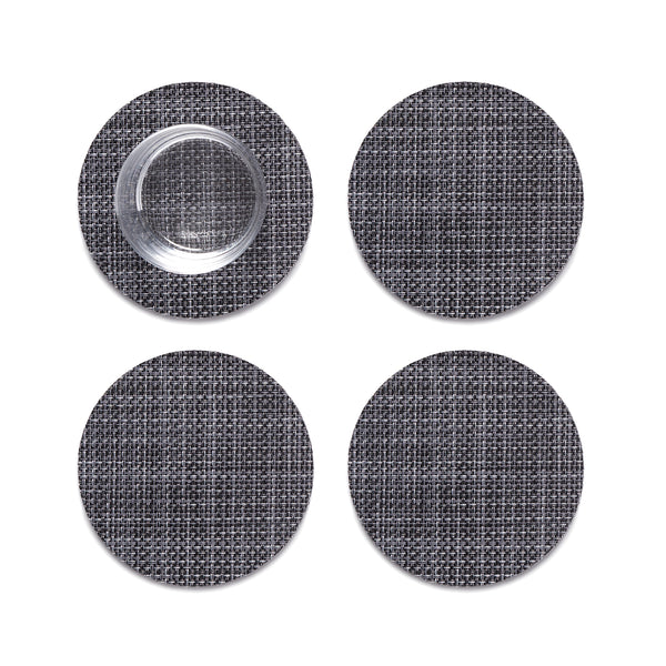 chilewich Mini Basketweave Coasters - Cool Grey Coasters