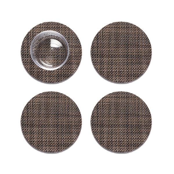 chilewich Mini Basketweave Coasters - Dark Walnut Coasters
