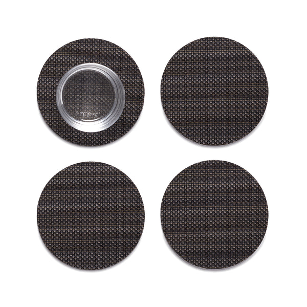chilewich Mini Basketweave Coasters - Espresso Coasters