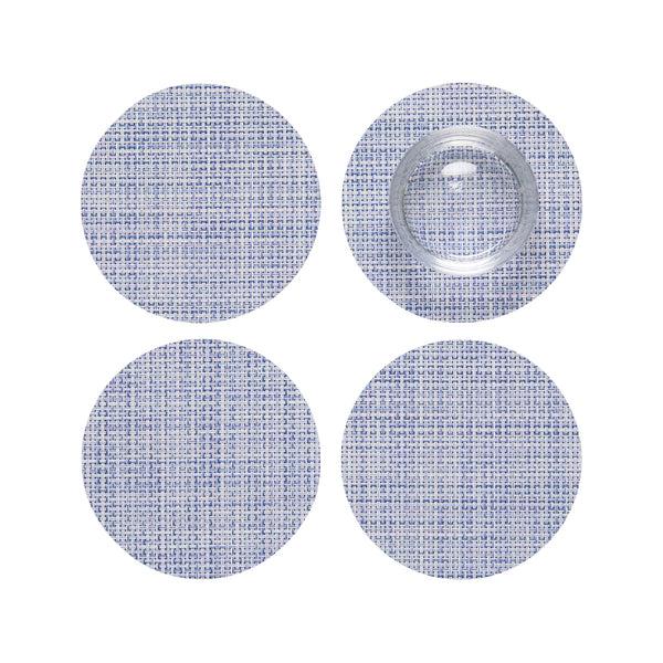 chilewich Mini Basketweave Coasters - Periwinkle Coasters