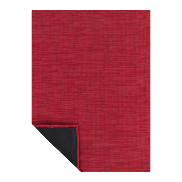 Chilewich Mini Basketweave Rugs - Scarlet Woven Floor Mat Scarlet
