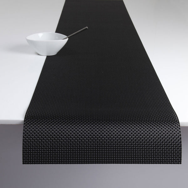 Chilewich Mini Basketweave Table Runners - Black Table Runners